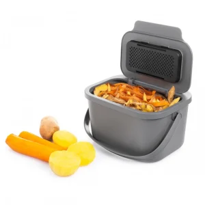 6L Mini Compost Bin Home Composter Bio Waste Disposal with Carbon Filter Handle